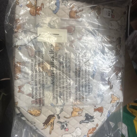 Vera Bradley A Cat's Life Extra Large (XL) Traveler Duffel Bag NWT - Picture 2 of 5